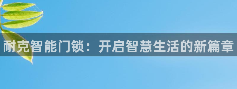 开丰娱乐官网平台下载：耐克智能门锁：开启智慧生活的新篇章