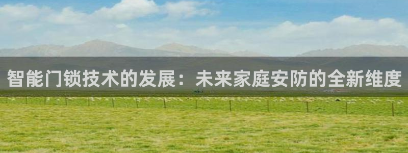 开丰娱乐左：智能门锁技术的发展：未来家庭安防的全新维度