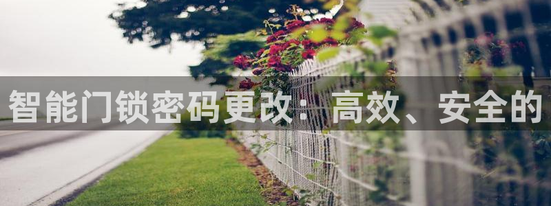 开丰娱乐平台注册时间：智能门锁密码更改：高效、安全的