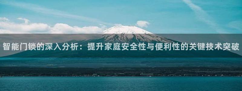 开丰娱乐更多平台：智能门锁的深入分析：提升家庭安全性与便利性