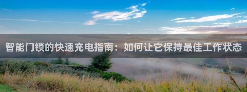 开丰娱乐测速：智能门锁的快速充电指南：如何让它保持最佳工作状