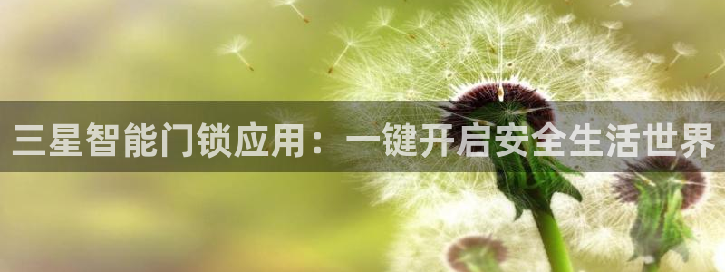 开丰娱乐平台地址查询：三星智能门锁应用：一键开启安全生活世界
