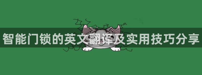 开丰娱乐天：智能门锁的英文翻译及实用技巧分享