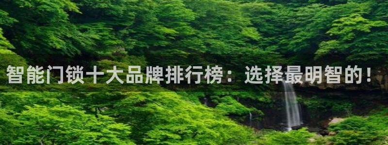 开丰娱乐手机app：智能门锁十大品牌排行榜：选择最明智的！