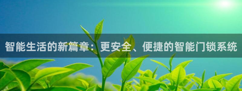 开丰娱乐平台官网网址：智能生活的新篇章：更安全、便捷的智能门