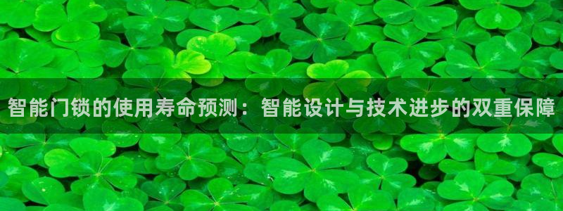 开丰娱乐注册资金多少：智能门锁的使用寿命预测：智能设计与技术