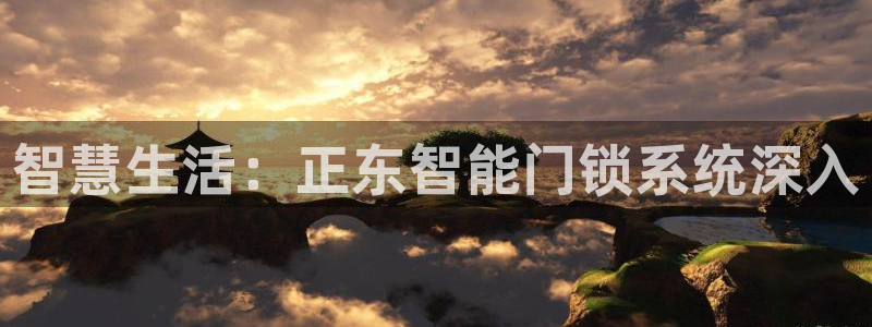 开丰娱乐优七九九47：智慧生活：正东智能门锁系统深入